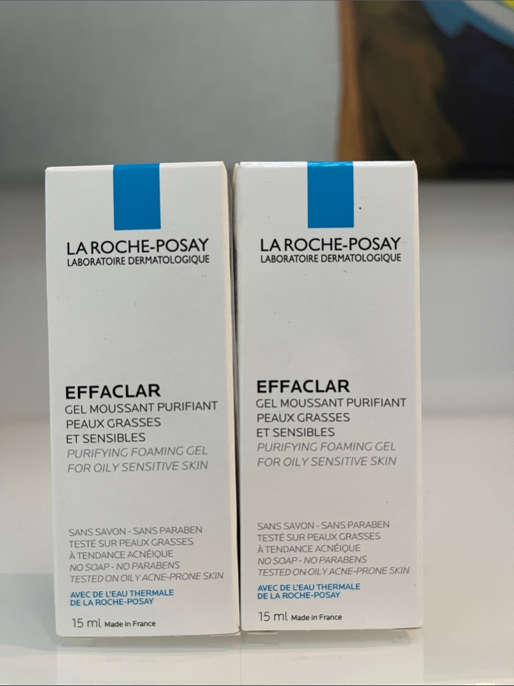 La Roche Posay Effaclar Medicated Gel Cleanser 15 ml Bundle of 2 New in Box
